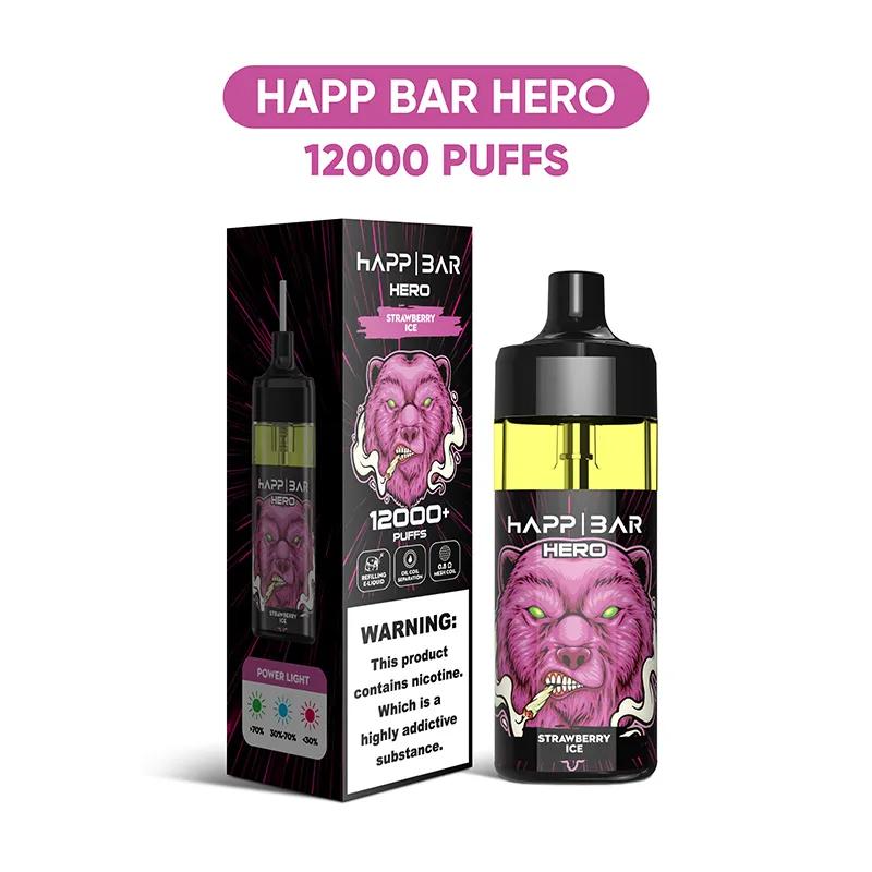 HAPP BAR HERO 12000 PUFFS (Refillable Liquid)